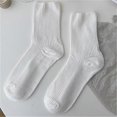 thumbnail image 4 of Calcetines de encaje Lolita blancos para mujer, calcetines de tubo medio, de algodón, estilo japonés, JK B06, 4 of 5