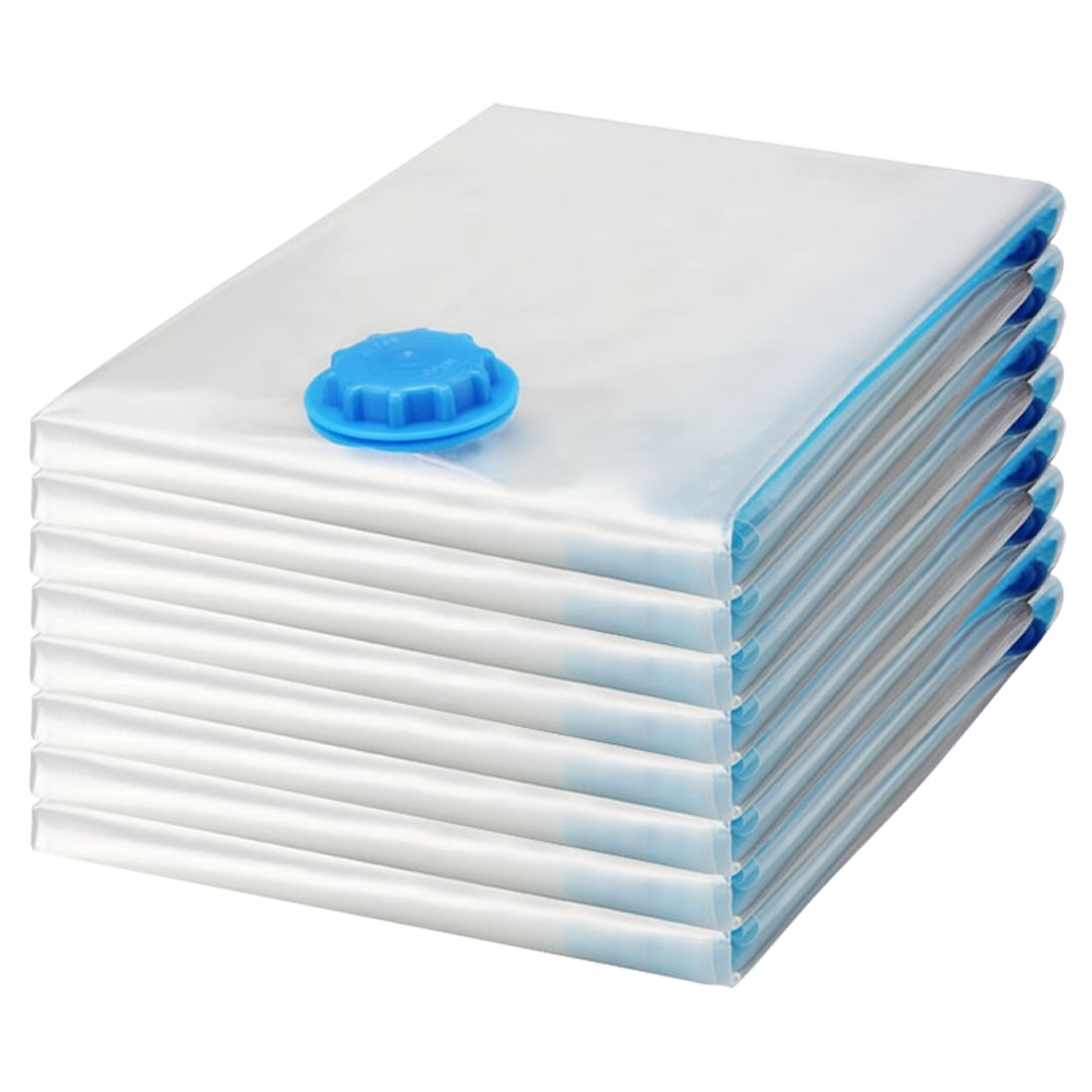 8 Pack Jumbo Space Saver Bags Vacuum Seal Storage Bag Organizer 39 x 47 inches, 100x120 cm + Free Pump