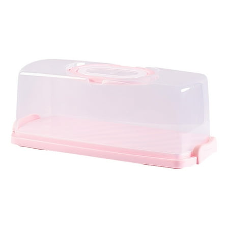 SWETRACE Toast Bread Storage Box Pink Plastic 1Pack 14.2X6.1X5.1in
