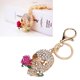 thumbnail image 1 of Llavero De Calavera, Anillos De Llave De Calavera De Flores Gancho, Diamantes De Imitación Checa, Día De La Madre, Colgante De Bolsas, Con Anillos De Llave, Colgante De Autos, 1 of 7