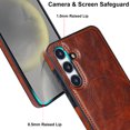 thumbnail image 6 of Allytech Case for Samsung Galaxy S24 Plus, Hidden Kickstand PU Leather [Compatible with MagSafe] Case, [Anti-Drop & Shockproof] Ultra Slim Retro Protective Case for Women Men - Brown, 6 of 8