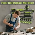thumbnail image 2 of 50''W Large Power Tool Organizer Wall Mount, Heavy Duty 4 Tier 12 Drill Holder Loads 600lbs, Garage Tool Organizer and Storage, Suitable Tool Rack for Workshop, Workbench, 2 of 6