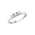 thumbnail image 1 of Three Stone Diamond Engagement Ring in Sterling Silver (1/2 cttw) (I-Color, SI3-I1 Clarity), 1 of 3
