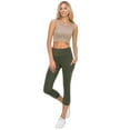 thumbnail image 4 of Women’s Ribbed Cropped Tank Top - High Neck -Camel, ML, 4 of 5