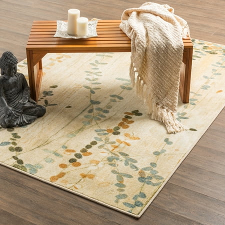 5'x7' Home Vines Area Rug Blue/Cream - Mohawk
