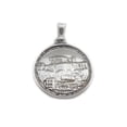 thumbnail image 1 of Sterling Silver Athens Acropolis and Parthenon and Greek Owl  Pendant, 1 of 3