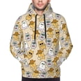 thumbnail image 2 of Bingfone Music Dancing Cat Men's Drawstring Hoodie Long Sleeve Pocket Sweatshirts-3X-Large, 2 of 6