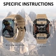 thumbnail image 2 of Reloj inteligente para hombres - Relojes inteligentes de 1,85" Relojes inteligentes con llamadas Bluetooth Reloj de seguimiento de actividad deportiva al aire libre para iPhone Android, 2 of 6