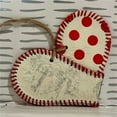 thumbnail image 2 of Prime Spring Deals 2025 Vintage Baseball Heart Baseball Heart Softball Heart Baseball Ornament Softball Ornament Softball Player Ornament Upcycled Gift Idea, 2 of 2