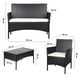 thumbnail image 5 of Sala para Exteriores Jardin de Mimbre Negro Cojines Beige negro 103, 5 of 9