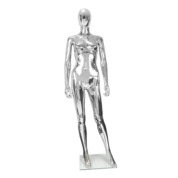 70 in Silvery Female Mannequin Dress Form Display - Manikin Torso Stand Realistic Full Body Mannequin for Retail Clothing Shops