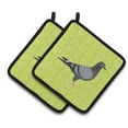 thumbnail image 1 of Carolines Treasures BB7777PTHD Racing Pigeon Green Pair of Pot Holders, 1 of 3