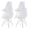 thumbnail image 1 of Fabulaxe Mid-Century Modern Plastic DSW Shell Dining Chair, White (Set of 1), 1 of 1