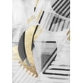 thumbnail image 2 of Cartissi 11x14 White Modern Wood Framed Museum Art Print Titled - Black White Gold II, 2 of 4