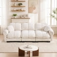 thumbnail image 3 of FFH 103.9" Modular Sectional Sofa, Modern Chenille Deep Seat Cloud Couches for Living Room, Apartment, Office, 3-Seat, Beige, 3 of 12