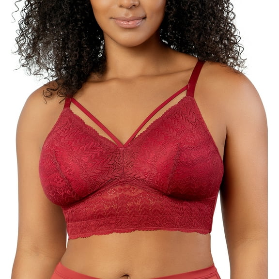 PARFAIT Women's Mia Lace Wire-Free Lace Bralette Rio Red - 40J