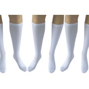 3 Pair White Compression Socks for Men and Women 1520 mmHg Medical