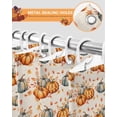 thumbnail image 4 of Fall Thanksgiving Shower Curtain Set ，Waterproof Fabric Shower Curtains Orange Blue Pumpkin Shower Curtains for Bathroom,Bathroom Decor 54x"78", 4 of 7