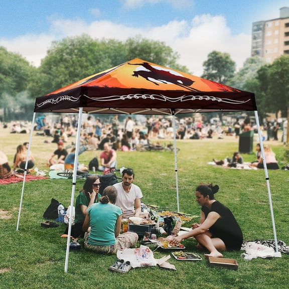 EAGLE PEAK 10ft x 10ft Turquoise Slant Leg Instant Pop-up outdoor Canopy