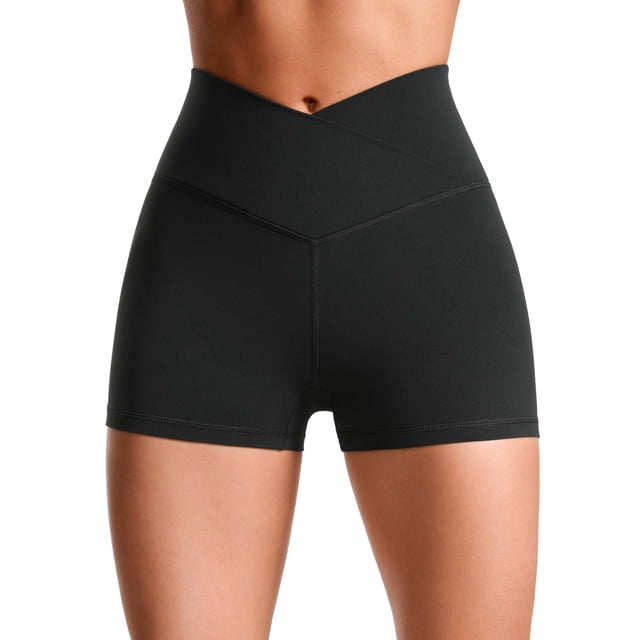 Shorts CRZ YOGA Butterluxe Cintura Alta 7.5 cm Negro Talle S