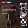 thumbnail image 3 of CCIYU X 1 Flip Key Fob with Key CASE 4 buttons Replacement for 06-15 for Honda for Civic for CR-V for Accord for Pilot for Insight for Accord for Crosstour for Odyssey for CR-Z Series with KR55WK49308, 3 of 6