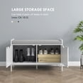 thumbnail image 4 of HOMCOM Shoe Bench w/ Seat Cushion, Shoe Storage Bench, Shoe Cabinet, White, 4 of 10