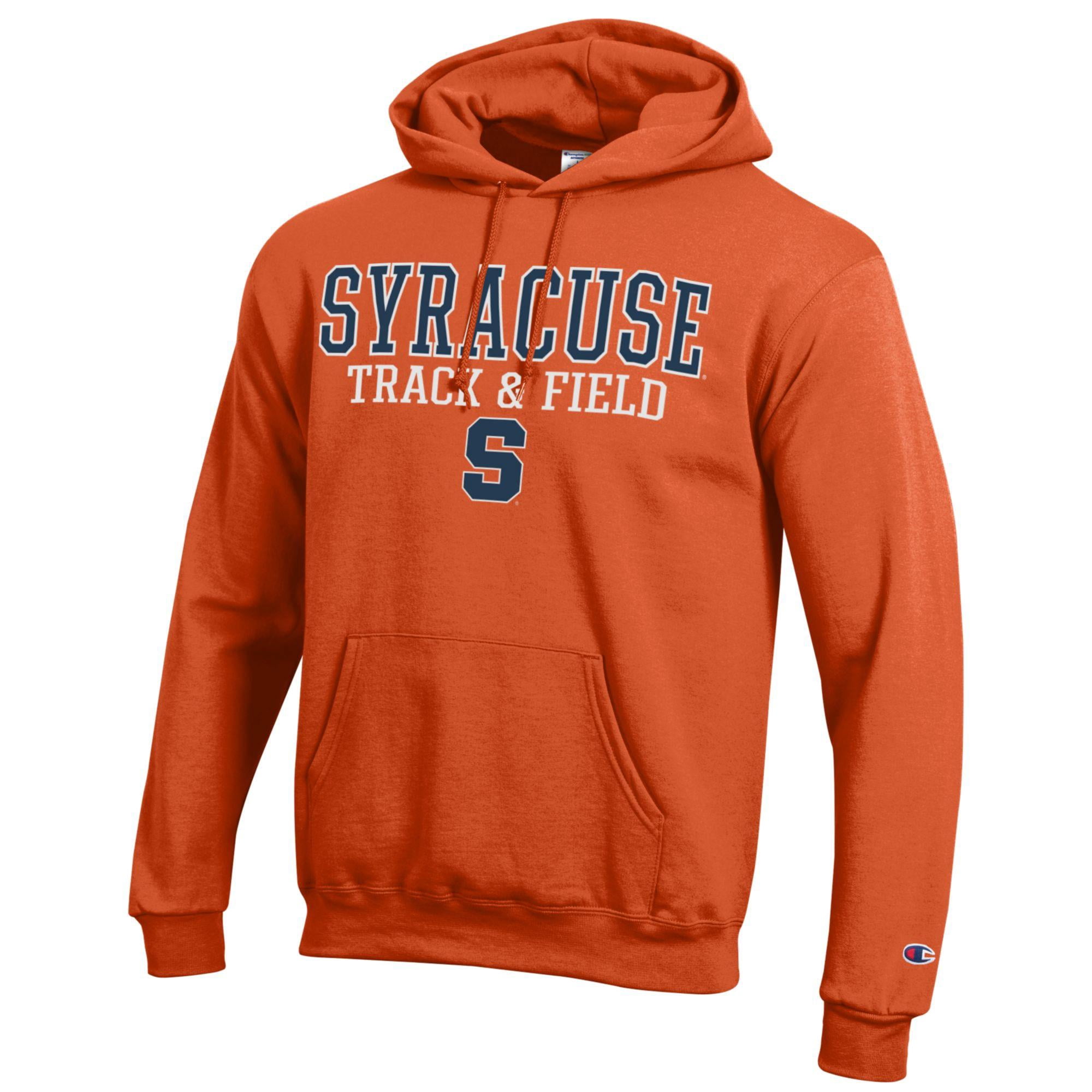 Men's Champion  Orange Syracuse Orange Track & Field Stack Powerblend Pullover Hoodie