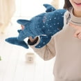 thumbnail image 3 of Cute Shark Plush Toy Big Fish Cloth Doll Whale Stuffed Children Birthday Gift Blue 50cm, 3 of 4