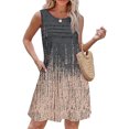 thumbnail image 3 of Women's Summer Dresses 2025 Casual Sleeveless Floral Print Tank Loose Sundress with Pocket, 3 of 8