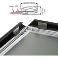 thumbnail image 4 of M&T Displays Snap Poster Frame 30x40 Inch Black 1.25" Aluminum Profile Front Loading Wall Mounting Photo Picture Document Certificate Sign Holder Mitered Corner Anti Glare Cover, 4 of 8