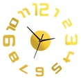 thumbnail image 2 of DIY Large 3D Modern Wall Clock, Frameless and Non-Ticking for Living Room, Golden, 2 of 8