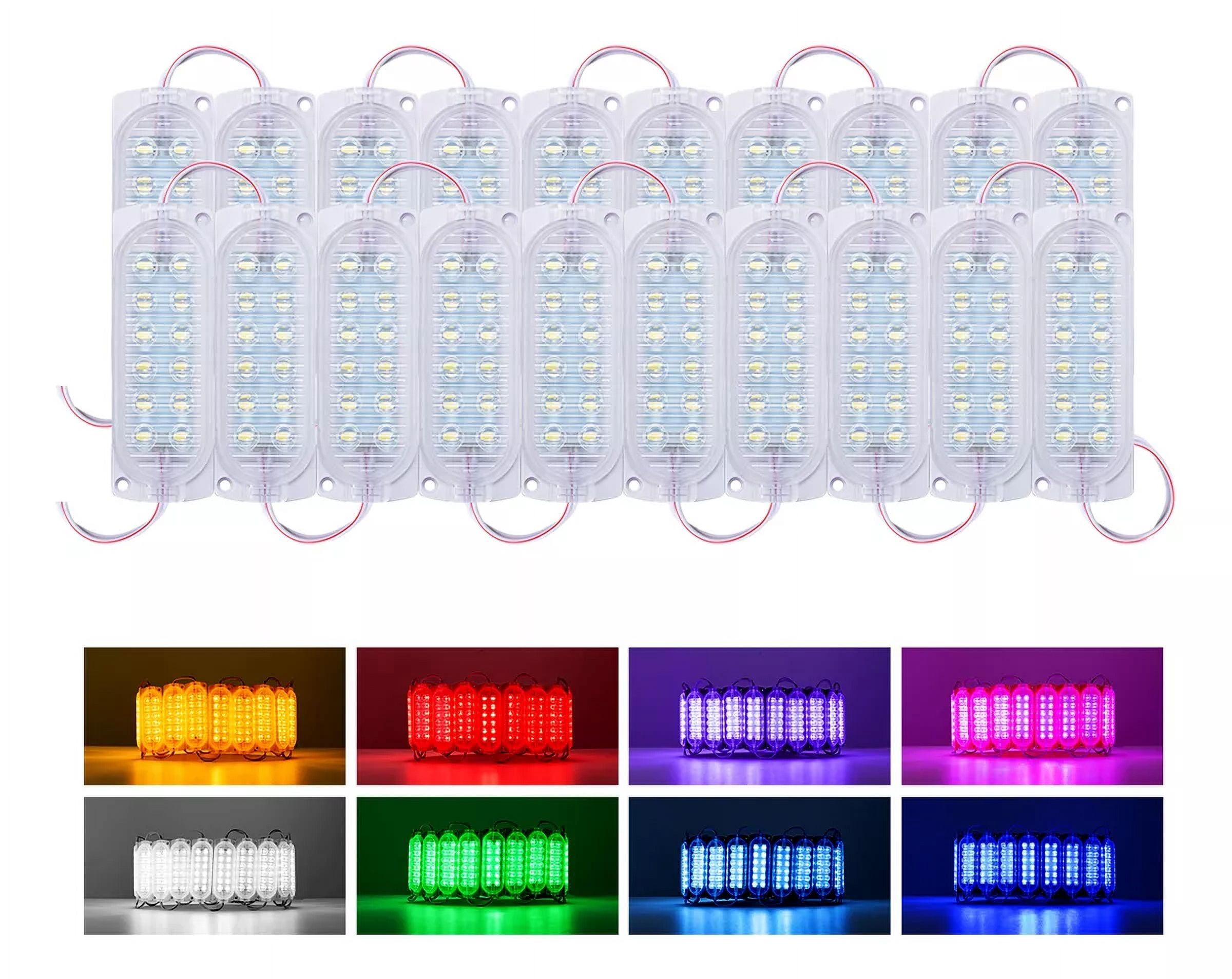 20 Módulos Led Tiras De Luces Reforzado Ip65 Varios Colores | Bodega ...