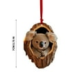 thumbnail image 2 of Fwttom Animal Christmas Tree Ornaments - Adorable Creatures 2D Flat Hanging Holiday Vacation Party Christmas Decorations, Lovely Gift for Family Friends, 2 of 5