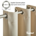 thumbnail image 5 of Topfinel Window Curtain Simple Solid Color 95% Blackout Grommet Curtain,Thermal Insulated Noise Reduce Soundproof Modern Drape for Living Room Bedroom,1 Panel,42 x 96 inch,Beige, 5 of 9