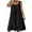 Black, variant on MELDVDIB Linen Dresses for Women Crewneck Sleeveless Spring Summer Midi Dress Solid Color Oversized Loose Outfits