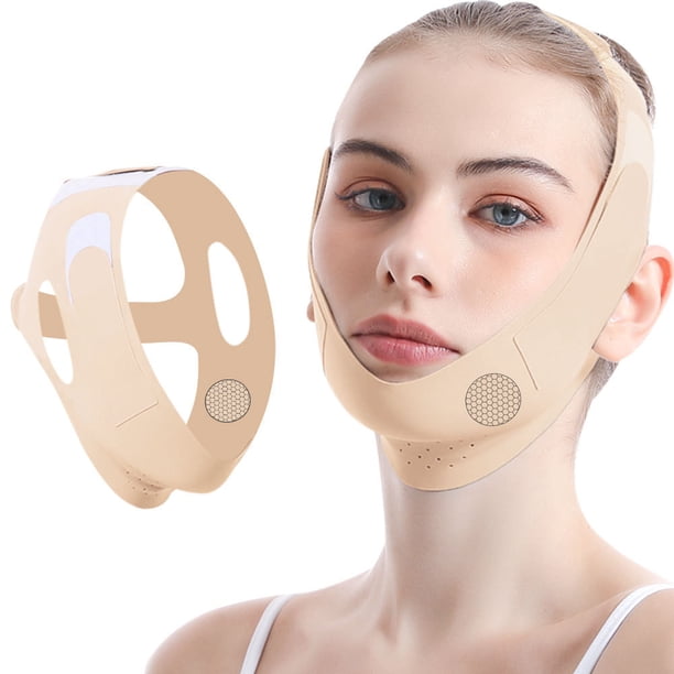 Cinturón transpirable sin marcas, artefacto de elevación compacto, tallado facial, mascarilla facial, instrumento de belleza, mascarilla facial delgada para mentón, vendaje facial, vendajes faciales