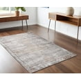 thumbnail image 4 of 4' X 6' Gray and Brown Abstract Distressed Area Rug, 4 of 6