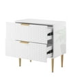 thumbnail image 3 of Lillianne Lacquer Finish 2 Drawer Side Table, Nightstand, 3 of 8