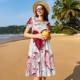 thumbnail image 4 of Lsque Textured Heart Abstract Art Print Women's Casual Dress T-Shirt Summer Short Sleeve Scoop Neck Swing Dresses, 4 of 6