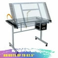 thumbnail image 3 of SONGMY Adjustable Drafting Table with Chair, Drawing Desk with Tempered Glass Top for Artist Craft, 3 of 10