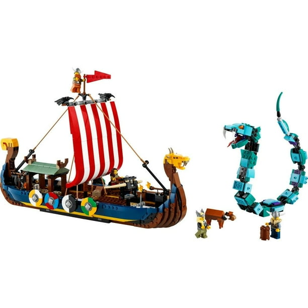 Set LEGO Creator Barco Vikingo y Serpiente Midgard 31132 Walmart
