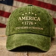 thumbnail image 3 of USA 250th Anniversary Baseball Cap America 1776 250 Years Freedom Vintage Style Hat Adjustable Unisex Casual Outdoor Wea, 3 of 5