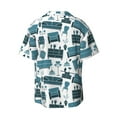 thumbnail image 4 of Goofa Modern Furniture Printed Men's Casual Short-sleeved Shirt,Lightweight Breathable Button-down,Summer Casual men's top,Versatile Fashion shirt-, 4 of 7