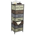 thumbnail image 5 of Household Essentials Victoria Dresser Tower Storage Organizer with 8 Multicolor Drawers Black Metal Frame and Mid Century Walnut Wood Grain Top, 5 of 7
