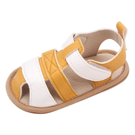 

Eashery Baby Shoes Girl Boy Canvas High-Top Ankle Sneakers for First Walkers Comfort Fall Outdoor Casual Beach Shoes White Toddler Sandals (Yellow 6)