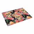 thumbnail image 2 of MKHERT Watercolor Sugar Skull with Mexican Hat and Flower Floral Doormat Rug Home Decor Floor Mat Bath Mat 23.6x15.7 inch, 2 of 3