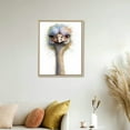 thumbnail image 3 of Nawypu  Ostrich Canvas Wall Art Watercolor Cute Animal Artwork Bird Paintings for Living Room Bedroom Bathroom Decor,Stretched and Framed Ready to Hang, 3 of 4