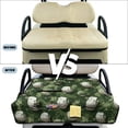 thumbnail image 6 of COEQINE Bag-Style Foldable Golf Cart Seat Cover, Compact Carry Design with Handle, Universal 51.2"x30.3" for Most 2-Seaters, Quilted Polyester, 4 Front Pockets, Golf Ball Green Camo, 6 of 8