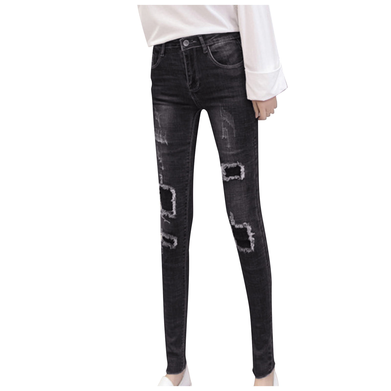 Skinny jeans pants vector template illustration | black Stock Vector Image  & Art - Alamy