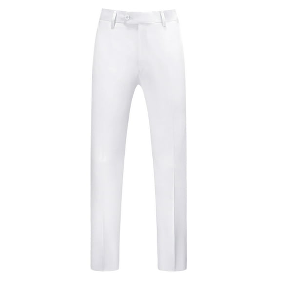 INSPIRE CHIC Men's Casual Straight Fit Comfort Stretch Flat Front Chino Pants